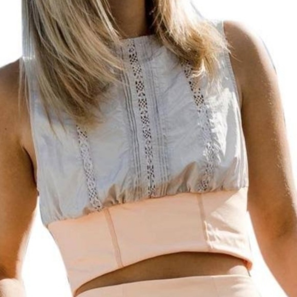 Free People Movement Oh Hey Applique Crop Top NWOT - Picture 4 of 4